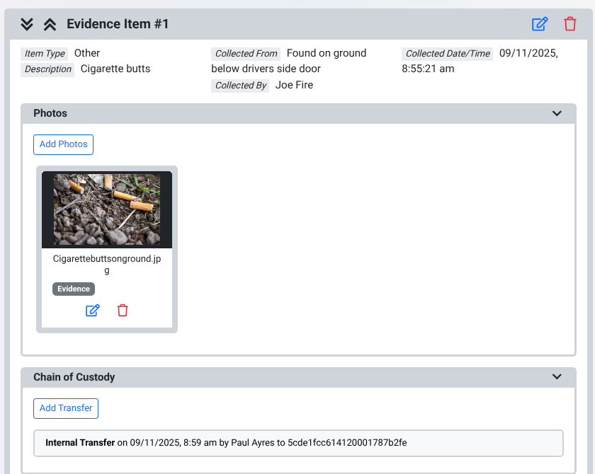 Evidence Tracking preview
