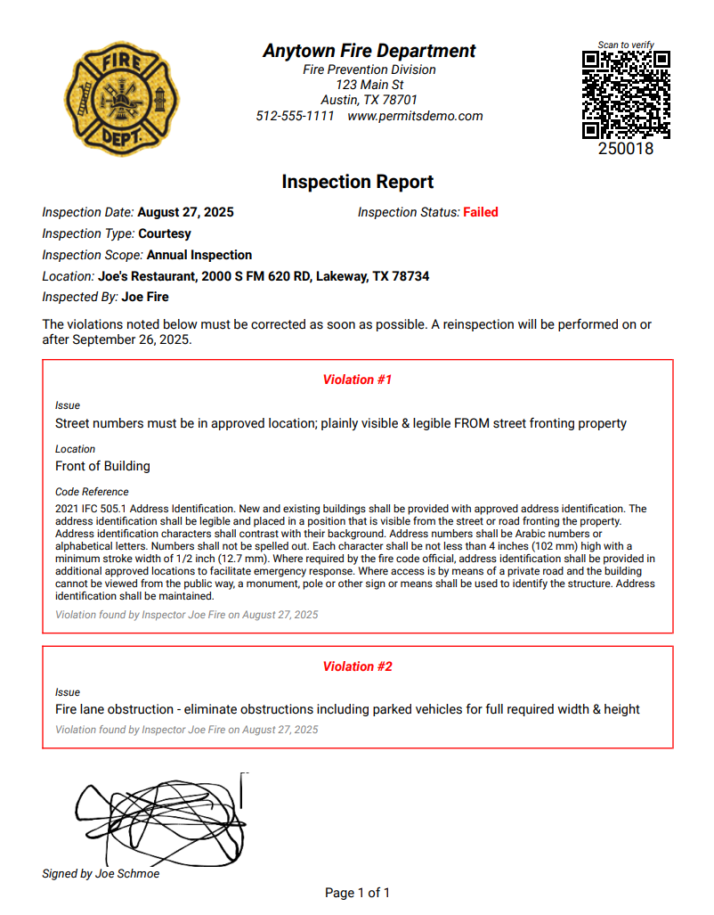 Field Inspections preview